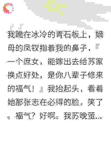 我是苏家庶女，任人拿捏的面团